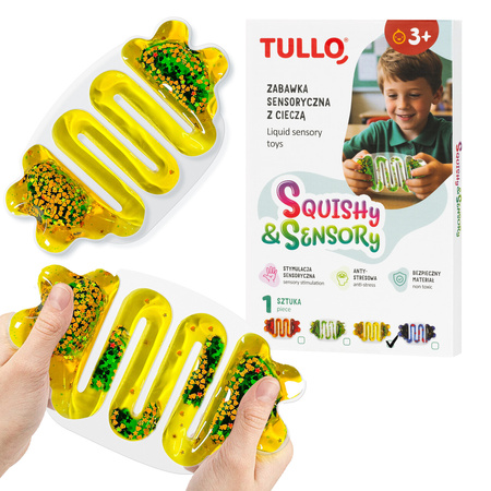 Gniotek sensoryczny z cieczą squishy żółty Tullo