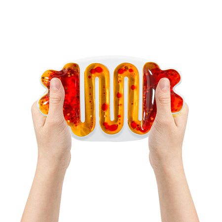 Gniotek sensoryczny z cieczą squishy pomarańczowy Tullo