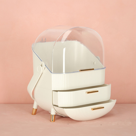 Szkatułka organizer na kosmetyki szafka biała