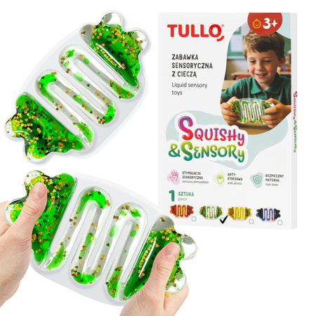 Gniotek sensoryczny z cieczą squishy zielony Tullo