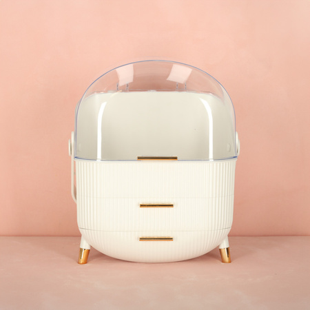 Szkatułka organizer na kosmetyki szafka biała